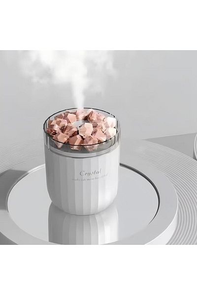 Generic Creative Crystal Salt Stone Aroma Diffuser USB Essential Oil Diffuser for Home Office Ultrasonic Mis