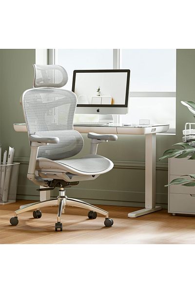 Mahmayi Sihoo High Back Ergonomic Mesh Chair With 3d Adjustable Ideal For Home And Office - Light Grey