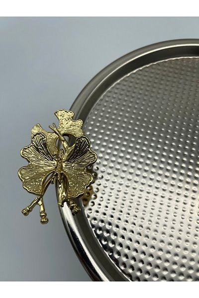 Fiyakalı Ürünler Atölyesi Standing Silver Round Metal Tea and Coffee Serving Tray, Cake, Cake, Cookie, Dowry Presentation Tray