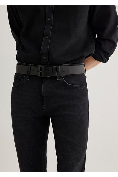 Mavi Black Leather Belt 0910644-900