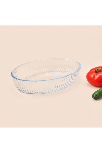Masterchef Twin Oval Glass Oven Dish - Transparent - 25X17 cm
