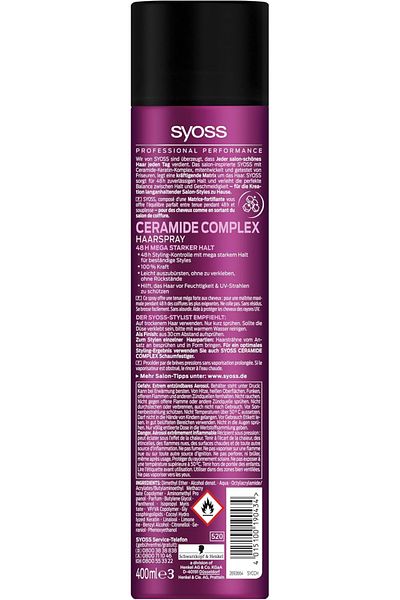 Syoss Ceramide Complex Hair Spray 400 ml – Strong Hold & Damage Repair Formula