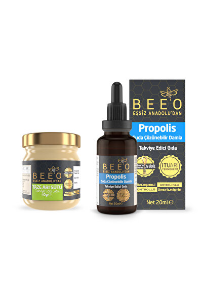 BEE'O Taze Arı Sütü Suda Çözünebilir Propolis Damla Paketi