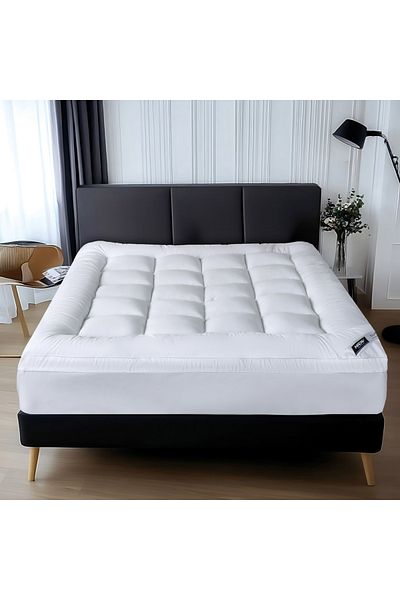 Alhabib bedding 8cm Hotel Style Mattress Topper and Pad White