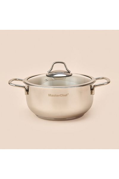 Masterchef Stainless Steel Pot - Gray - 20 cm