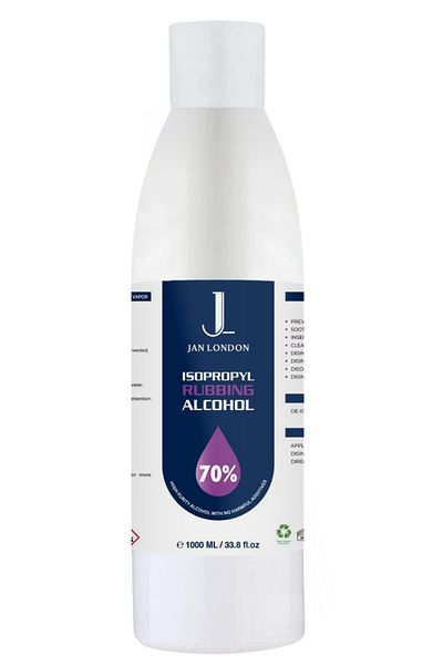 JAN LONDON Isopropyl Rubbing Alcohol 70% 1liter | Antiseptic & Cleaner For Wounds, Surfaces & Electronics
