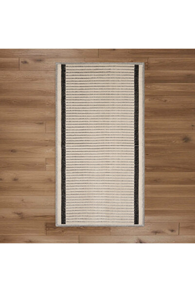 Evidea Soft Linya Dekoratif Halı - Ekru - 80x150 cm
