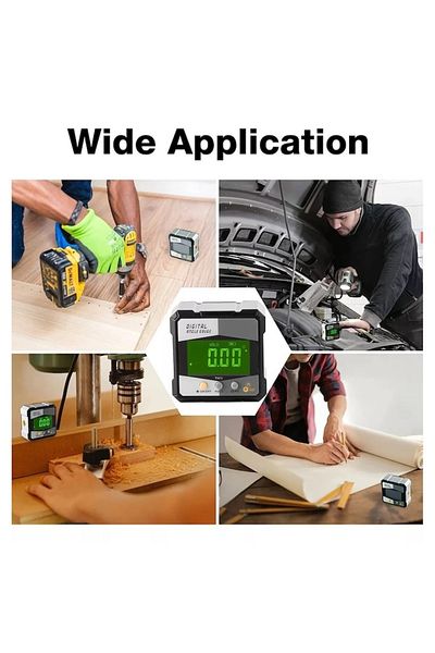 OEM Portable Digital Inclinometer With Laser, 4 Magnetic Sides, Multifunctional, Lcd Display