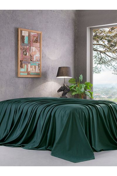 Karna Home Κλασικό Βαμβακερό Σατέν Παπλωματοθήκη Μονό 150x220