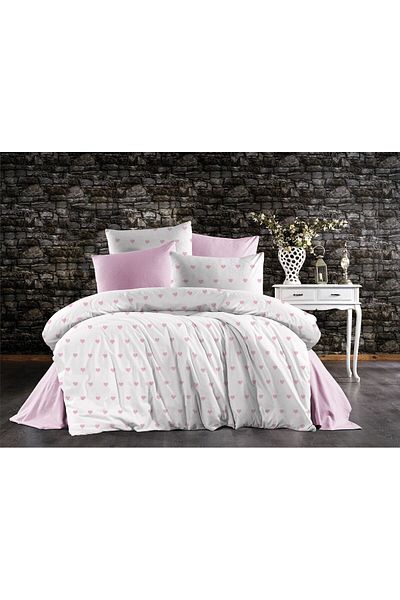 Faiend Cotton Double Duvet Cover Set with Fade-Resistant Anti-Fluffy Fitted Sheets