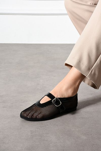 CUCA Women's Mesh Belt Detail Daily Ballerinas