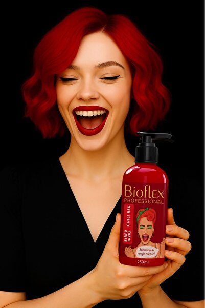 Bioflex Natural Hair Color Geçici-renkli Amonyaksız Biber Kızılı Renkli Saç B...