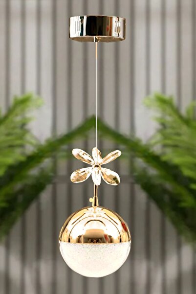 Luna Lighting Clasy Model GOLD Kaplama 3 RENK Metal Salon Mutfak Oturma Yatak Odası Modern Led Sarkıt Tekli Avize