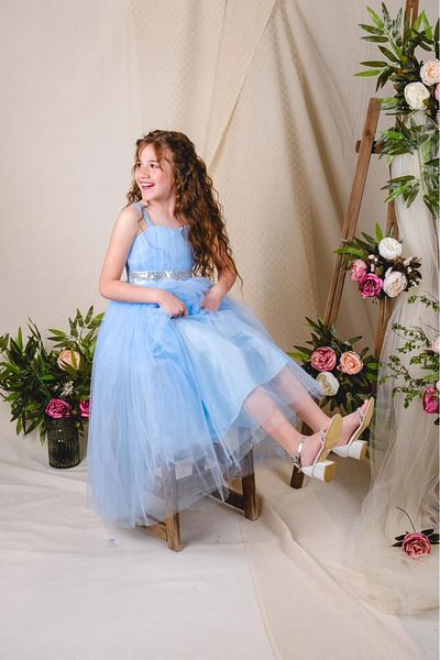 Bulut Baby Rochie de bal pentru fete, fustă tutu Gipeli, satin și tul de vis cu perle