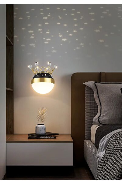 Luna Lighting Dolunay Model Gold Kaplama 3 Renk Metal Salon Mutfak Oturma Yatak Odası Modern Led Sarkıt Avize