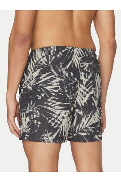 Calvin Klein Men Palm Black Medium Drawstring-Pr Boardshorts