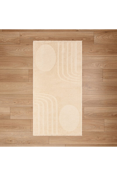 Evidea Soft Cobbler Dekoratif Halı - Bej - 80x150 cm