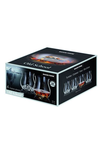MAISON FORINE Set de 4 pahare de whisky 390ml, Old School