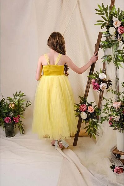 Bulut Baby Rochie de bal pentru fete, fustă tutu Gipeli, satin și tul de vis cu perle