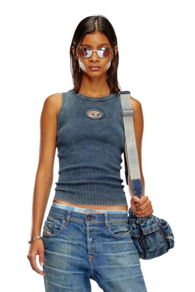Diesel Hanorac elegant cu guler tricotaj