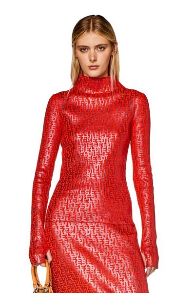 Diesel Stylish Sweatshirt with Knitwear Collar