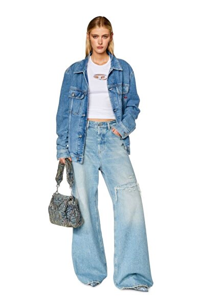 Diesel White Logo T-shirt - Women's Oval-d Model