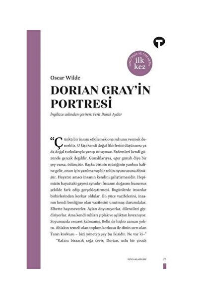 Turkuvaz Kitap Dorian Gray'in Portresi / Turkuvaz Kitap / Oscar Wilde