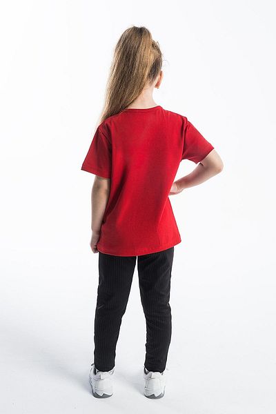 Trend Baby Kids Girl's Turkish Flag Red Tshirt Combed Cotton