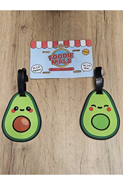 Puckator Set 2 Etichete De Bagaj, Pedro & Mia Avocado, Design Vesel Avocado, ...
