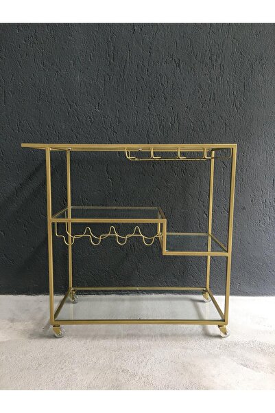 MERZANA Pienza Bar Servis Arabası, Gold Servis Ve Sunum Arabası