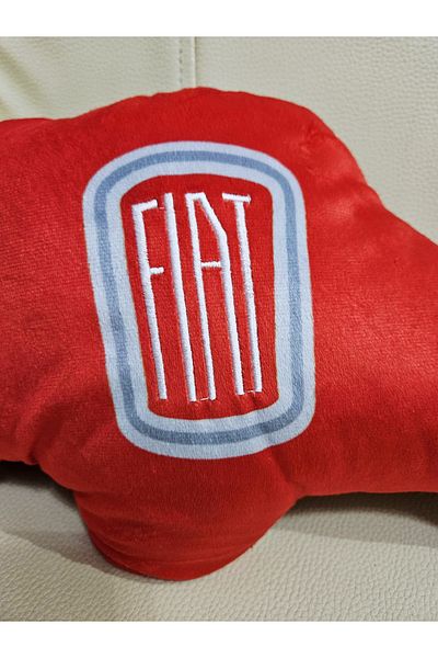 Fiat 500 Pernă din plus în formă de Fiat 500, 23 x 34 x 8 cm – model rosu, perna decorativă