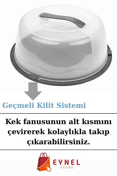 Eynel 1Pc Round Cake, Pastry, Pie Transport Box, Snap Lock, Storage Container Doughnut Pie Dish