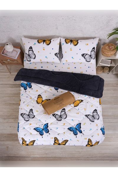 argehome Двойна двустранна луксозна завивка Welsoft Elite Quilt Soft Polar Duvet and Valley Cabinet Butterfly