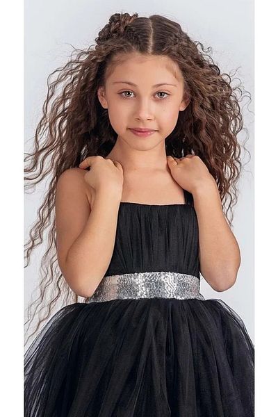 Bulut Baby Rochie de bal pentru fete, fustă tutu Gipeli, satin și tul de vis cu perle