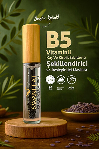 SWANFEAT Şeffaf Jel Maskara B5 Vitaminli Kaş Ve Kirpik Sabitleyici, Şekillend...
