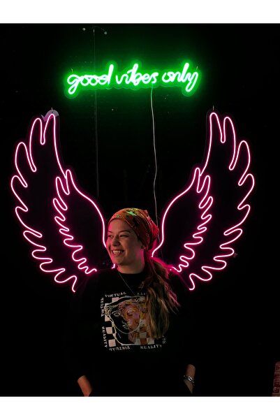 vinyuup Dekoratif Neon Led "melek Kanatları"