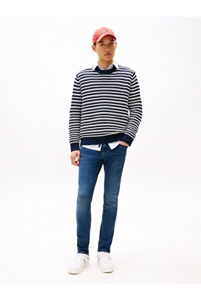 Tommy Hilfiger Erkek Th Scanton Solmuş Kot Pantolon - Mavi