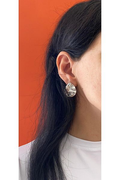 marsel aksesuar Xuping Asymmetric Drop Silver Earrings