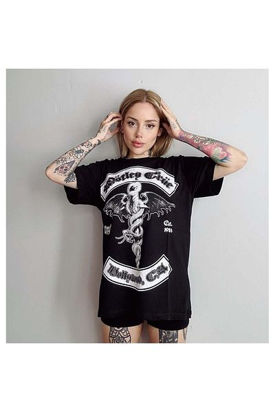 Köstebek T-shirt Motley Crue Classic Skeleton Cage Μαύρο (unisex).