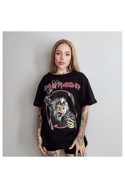 Köstebek Μπλουζάκι Iron Maiden Eddie Skeleton Μαύρο Unisex