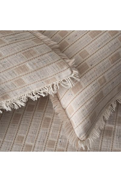 Ecocotton Merisa Beige Double Pique Set - 100% Organic Cotton, Muslin Woven, 240x260 Cm