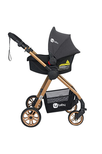 4Baby Esse Model Gold Antrasit Travel Bebek Arabası Puset Ve Çanta