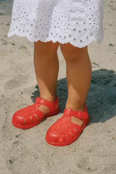 İmerShoes Women's Children's Sea Shoes Beach Pool Rafting Gel Look Striped Non-Slip Sole Sandals 309
