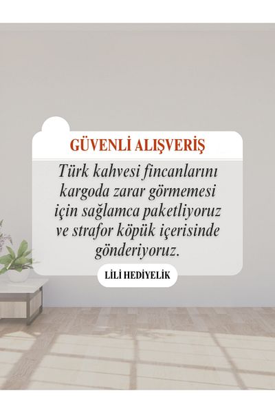 lili hediyelik Heart and Bird Printed Set of 4 Turkish Coffee Cups Coffee Cups