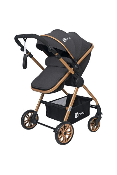 4Baby Esse Model Gold Antrasit Travel Bebek Arabası Puset Ve Çanta