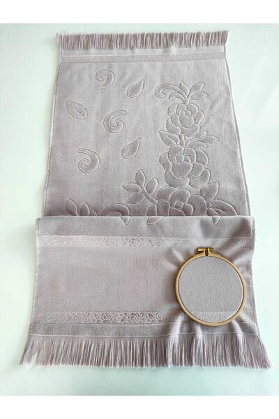 sarra 50x90см SARRA ETAMİN SAÇAKLI HAVLU - MÜRDÜМ