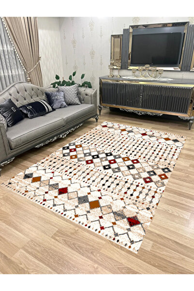 Bordo Halı Yıkanabilir Kaymaz Taban Halı Mutfak Dekor Yolluk Koridor Halısı S...