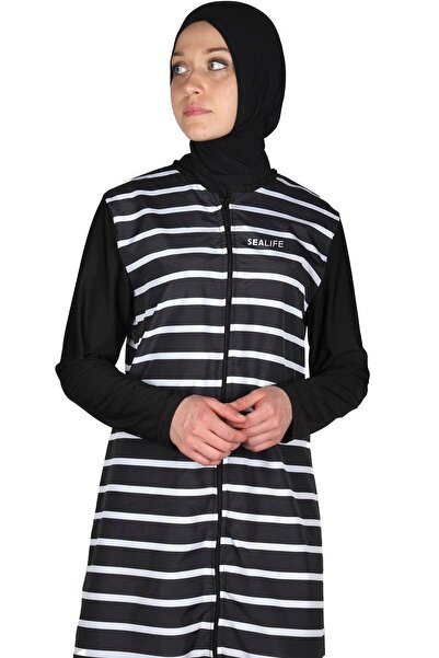 Tıklaalbeni Büyük Beden Sealife Sl1013 Yağmur Tesettür Mayo, 3xl, 4xl, 5xl, 6...