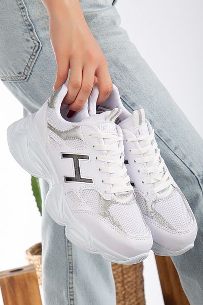 ayakkabıhavuzu White Silver Sneakers