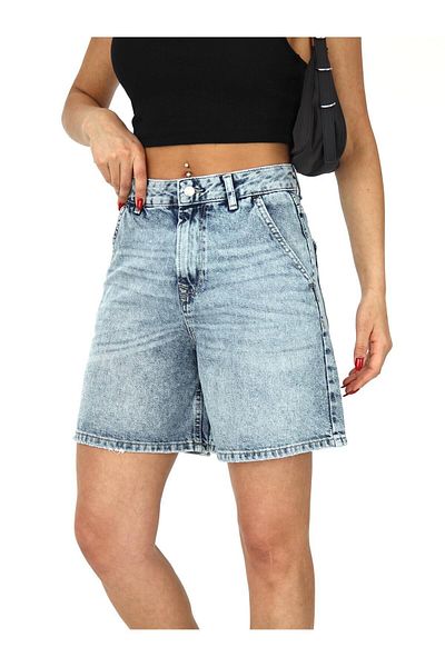 XBELLA DENİM Pantaloni scurți de denim pentru damă MINI ALBASTRU DESCHIS